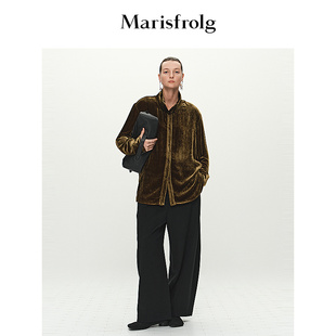 【精简美学】Marisfrolg玛丝菲尔冬真丝翻领衬衫上衣