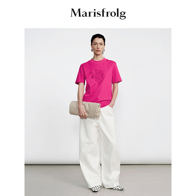 【艺术花稿】Marisfrolg玛丝菲尔2026夏新款时尚百搭气质合身T恤