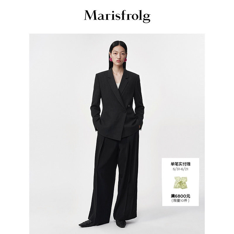 【无压职场】Marisfrolg玛丝菲尔2026夏新款时尚休闲正肩剪裁西装