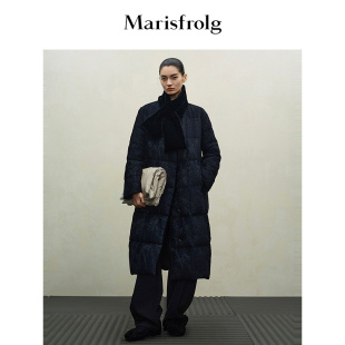 宽松长款 Marisfrolg玛丝菲尔2025冬新款 羽绒服外套 90白鹅绒