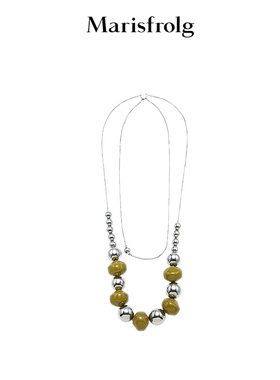 【灵感搭配】Marisfrolg玛丝菲尔2025春新款时尚陶瓷长短叠戴长链