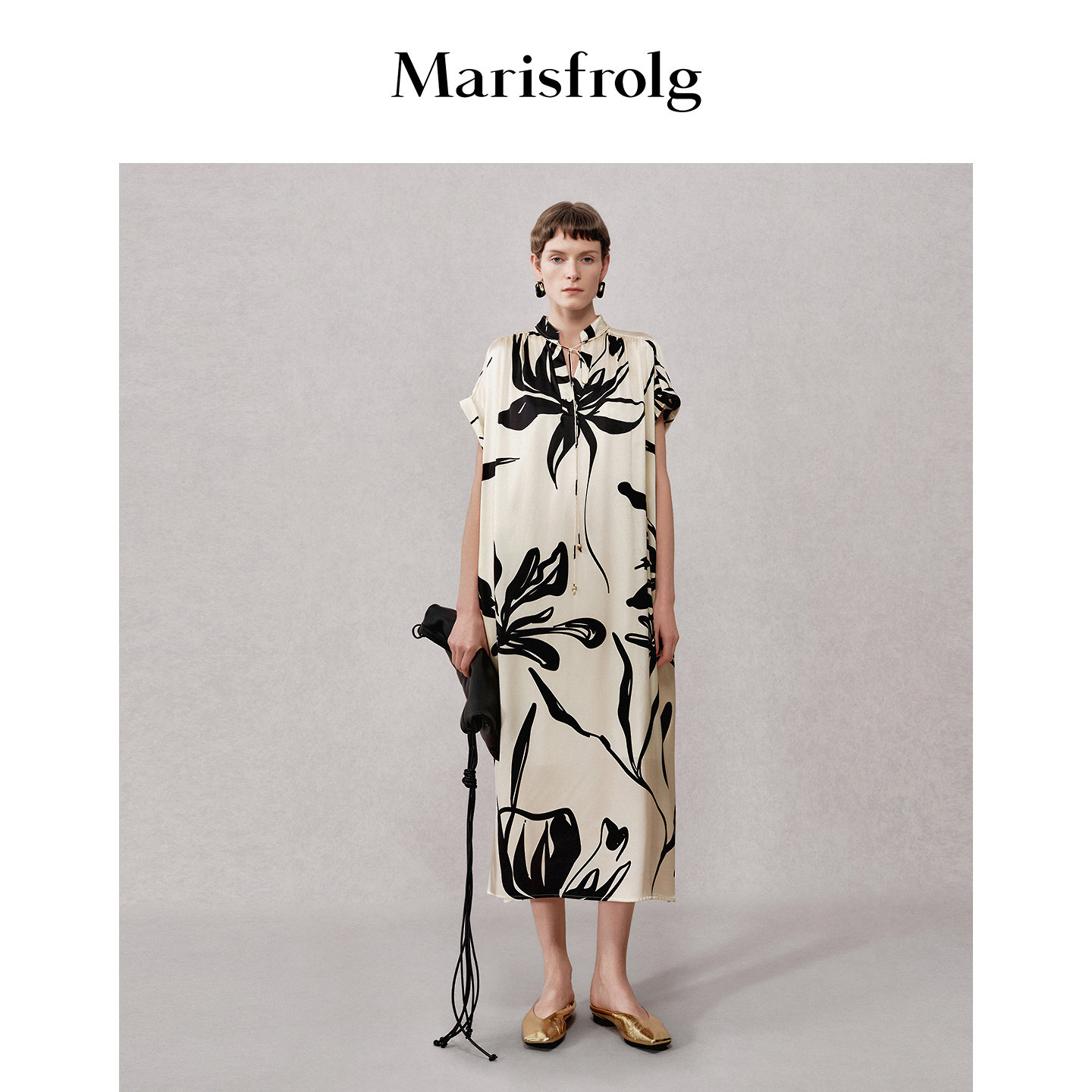 【艺术家灵感】Marisfrolg玛丝菲尔2026夏新款印花立领衬衫洋装图片