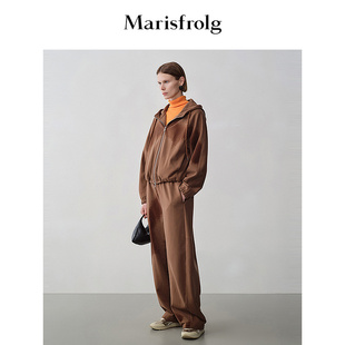 玛丝菲尔冬纯棉植绒工艺直身版 装 休闲长裤 松弛裤