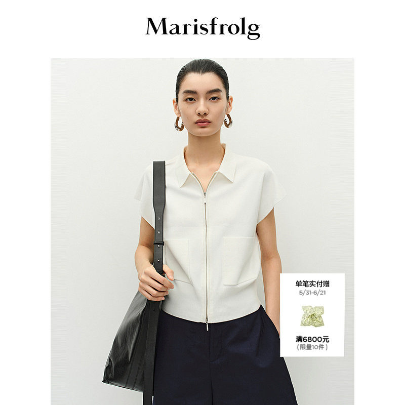 【轻密针织】Marisfrolg玛丝菲尔夏款小飞袖针织开衫上衣