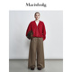红色立裁卫衣外套 Marisfrolg玛丝菲尔2026春新款 四面空气弹