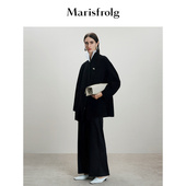 Marisfrolg玛丝菲尔2025冬新款 澳洲羊毛 荡领短外套羊毛大衣