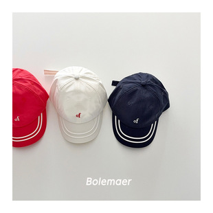 26春夏新款韩系小童帽子儿童鸭舌帽宝宝穿搭凹造型遮阳棒球帽潮