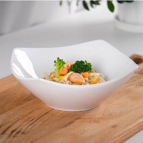 陶瓷四方盘家用菜盘子创意菜盘简约陶瓷翘脚碗网红凉菜汤碗沙拉盘