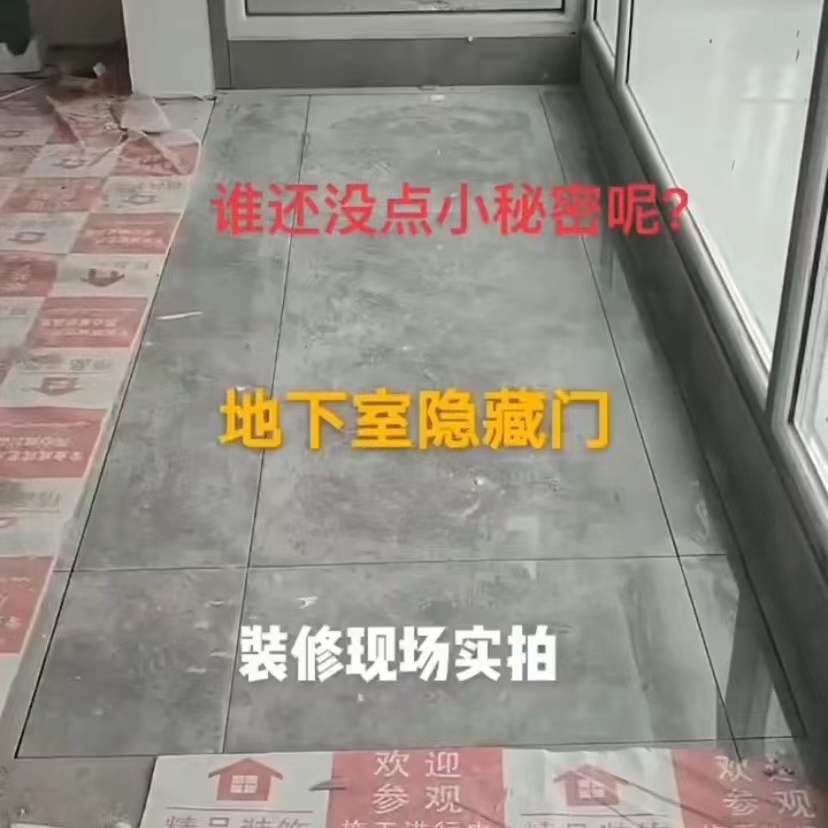 地下室隐藏门电动门隐形门上翻盖