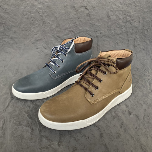 骆TUO动感秋冬男头层牛皮高帮鞋