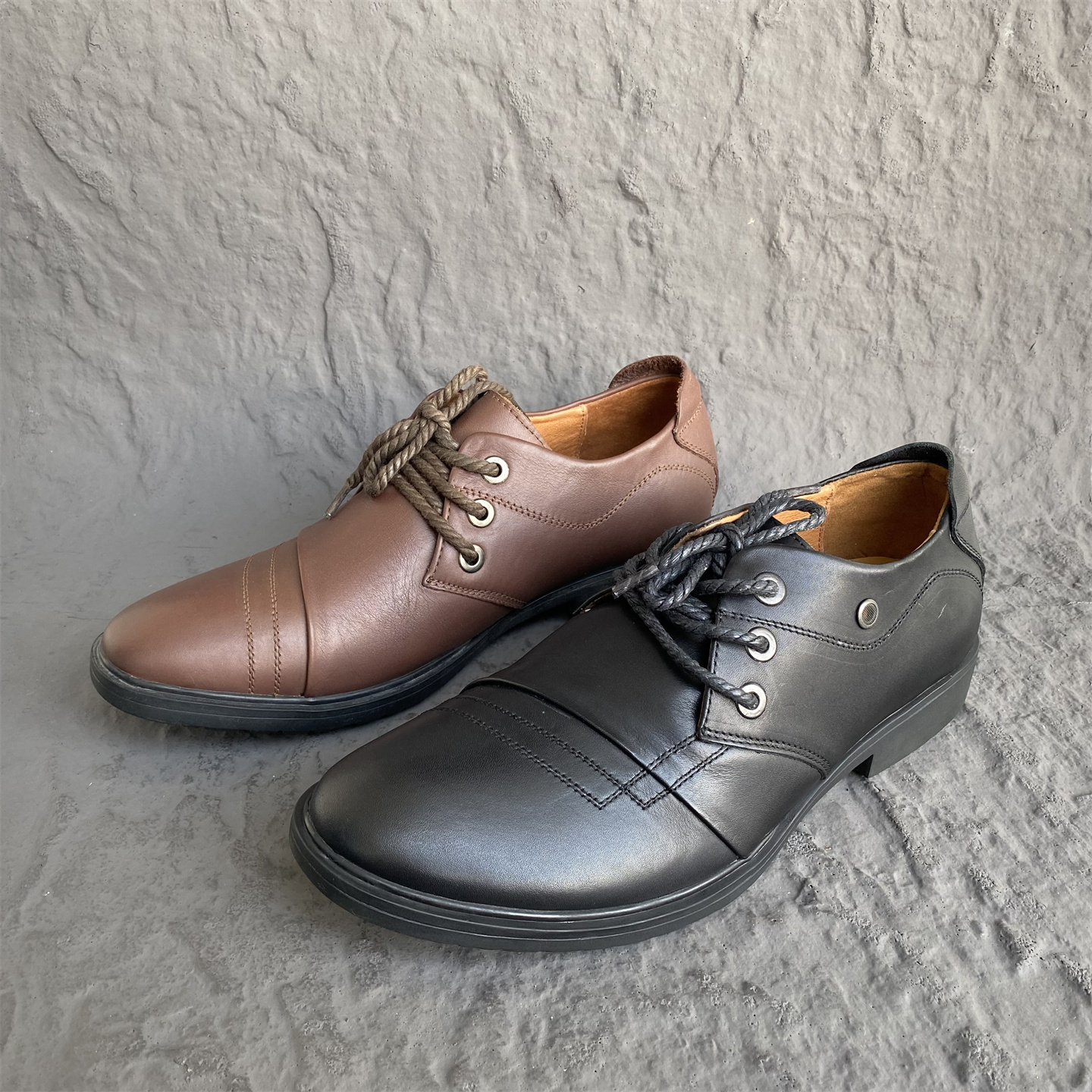 美洲象正品男鞋英伦风透气正装鞋