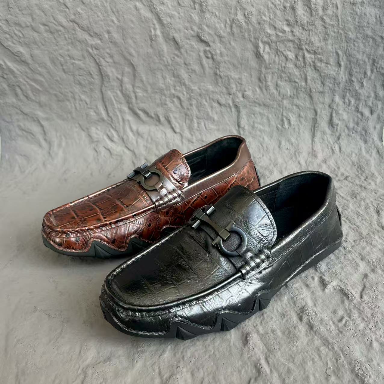 公牛正品豆豆鞋2025年春秋新款时尚休闲男鞋软底一脚蹬商务乐福鞋