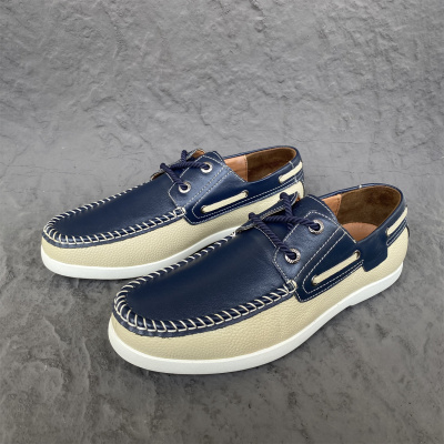 骆TUO动感牛皮豆豆鞋防滑耐磨