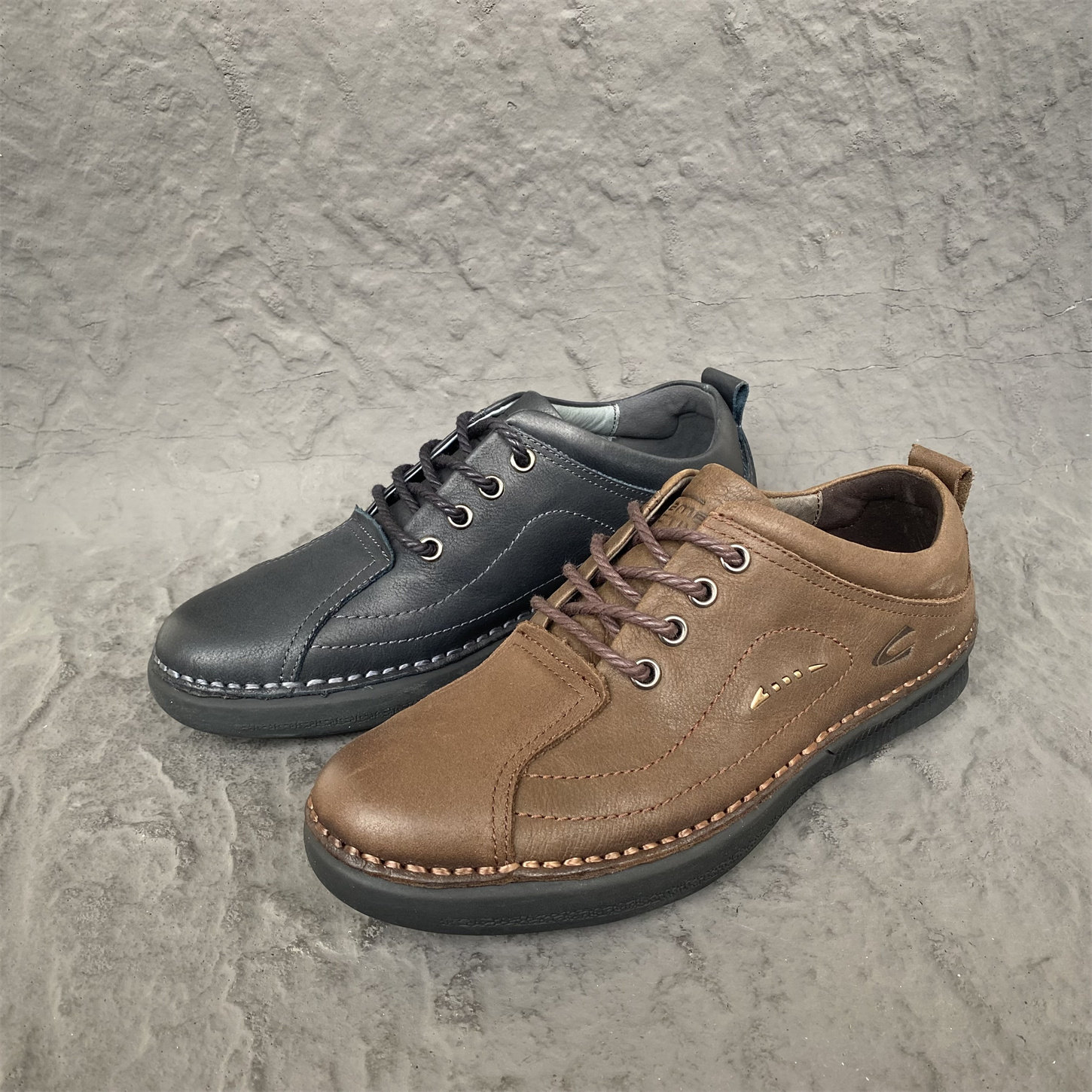 骆TUO动感正品新款防滑耐磨系带真皮头层牛皮圆头休闲缝线工装鞋,流行男鞋,正装皮鞋,淘宝优惠券,粉丝福利购,淘宝优惠卷