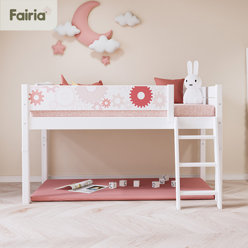 法芮亚儿童家具斜梯半高床子母