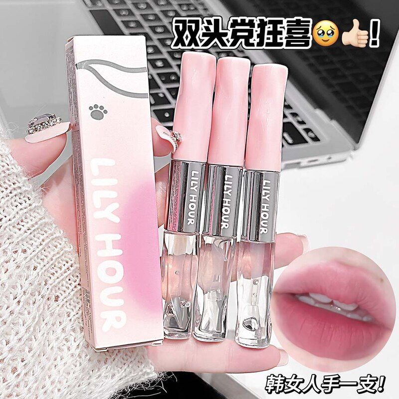 LILYHOUR元气少女双头唇釉清透水润温柔甜妹白开水自然淡妆伪素颜