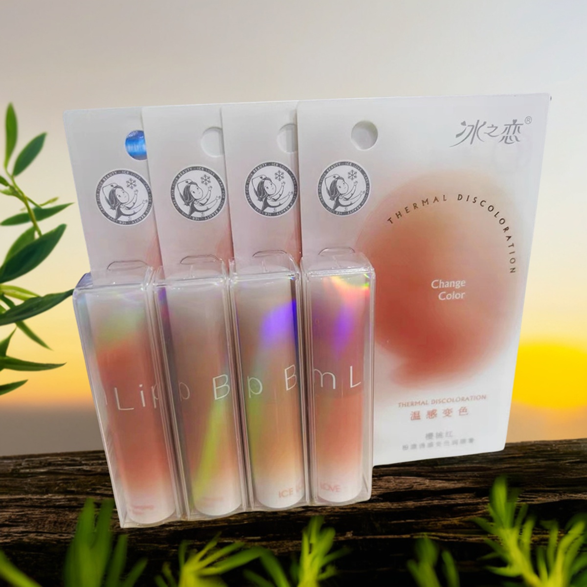 小众新色粉漾诱惑变色润唇膏水润镜面感打底口红果冻唇非泰国素颜