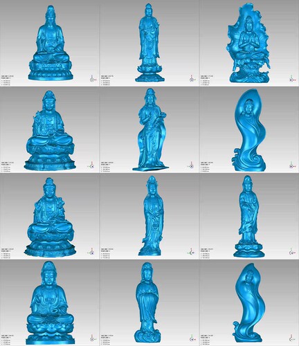 观音菩萨3d打印模型STL文件，佛像雕塑cnc加工圆雕图zb三维立体图