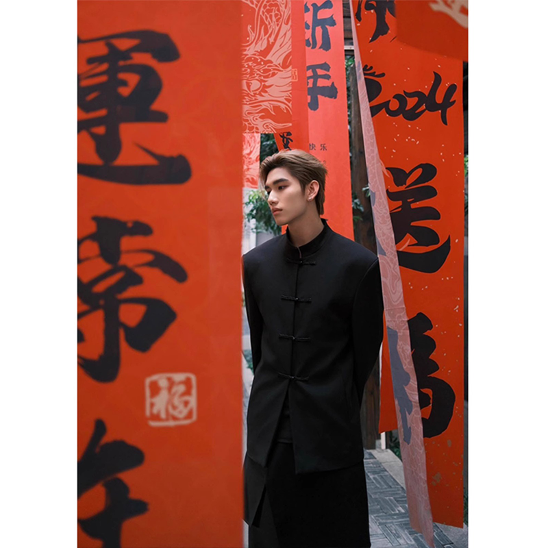 网图现货风新中式西装618-1-XZ02-P90控118,男装西服套装,星座618-1