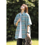 直播夏季短袖高品质衬衫223-CS67-P40控58，男装T恤，星座618-1