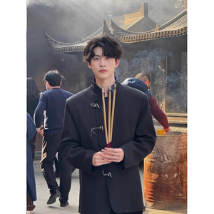 网图现货新中式风西装618-1-XZ01-P90控118,男装西服套装,星座618-1