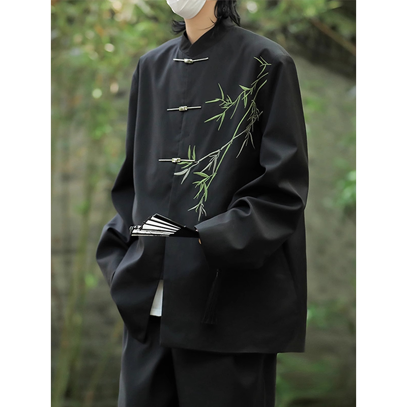 网图现货风中山装刺绣西服618-1-XZ06-P85控128,男装西服,星座618-1