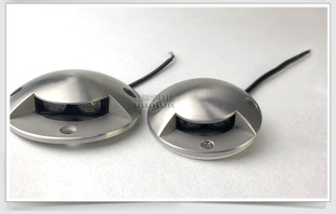 不锈钢明装栈道灯人体感应延时灭灯高强度圆形步道灯超薄墙壁射灯