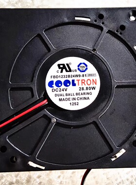 全新COOLTRON FBD1232B24W9-81 DC24V 28.80W 12cm涡轮机散热风扇