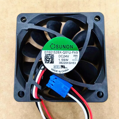 全新SUNON建准 EF60152BX-Q01U-FA9 6015 24V 1.59A 6cm 散热风扇