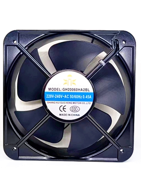 全新 GH20060HA2BL 220V-240V 0.45A 20cm厘米 20060机柜散热风扇