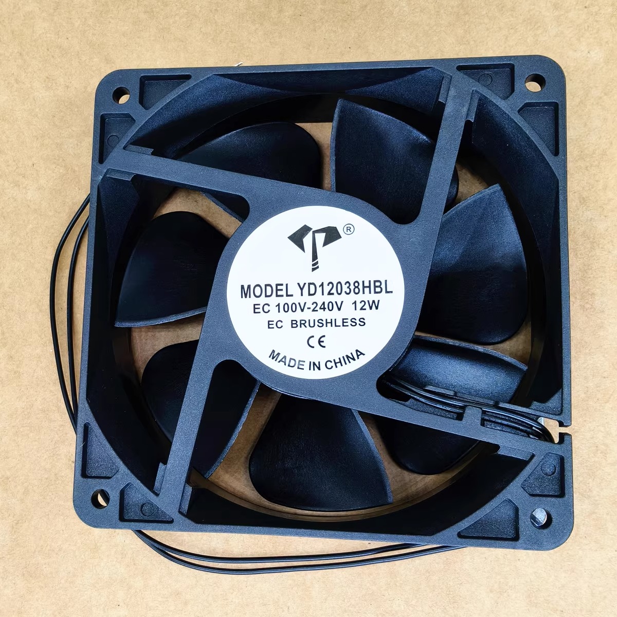 全新 YD12038HBL EC 100V-240V 12W 12cm厘米 直流交流散热风扇