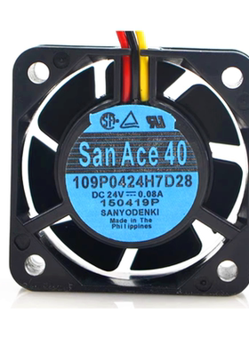 SanAce40 109P0424H7D28/D08/D20/D27/D30 24V 4CM机床变频器风扇