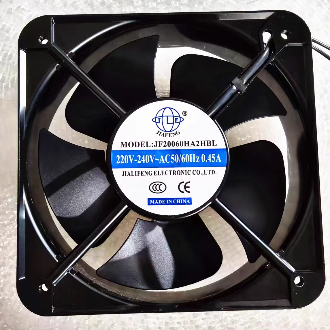 全新JAFENC JF20060HA2HBL 220V 20060 20cm厘米机柜交流散热风扇