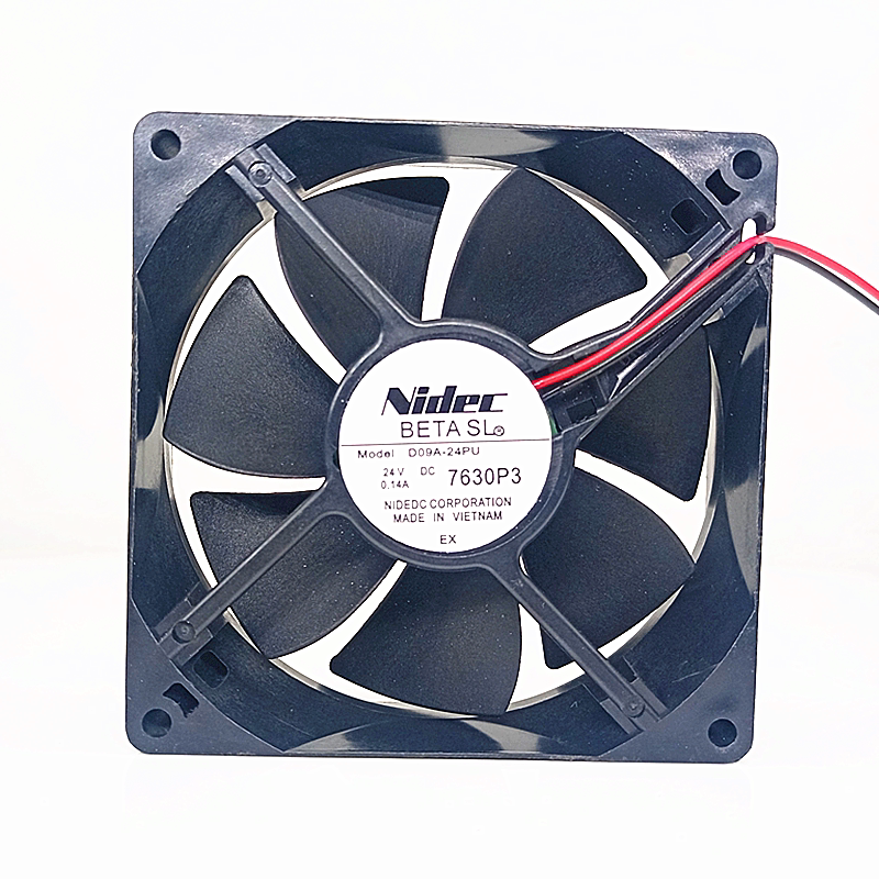 原装nidec D09A-24PU 24V 0.14A 7630P3 9.2厘米CM变频器散热风扇