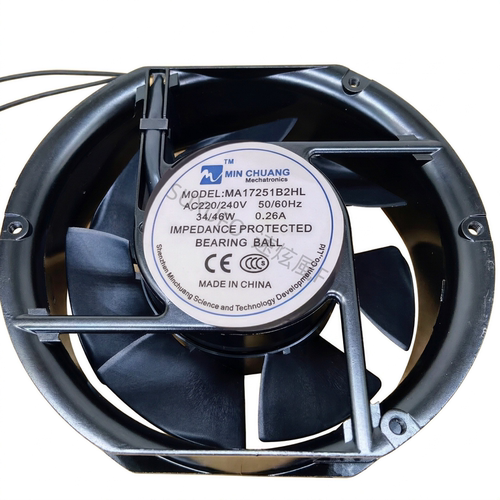 全新MIN CHUANG MA17251B2HL 220V 34/46W 交流散热风扇滚珠风机