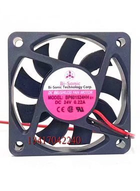 BP601524HH DC24V 0.22A 全新Bi-Sonic 60*60*15mm变频器散热风扇