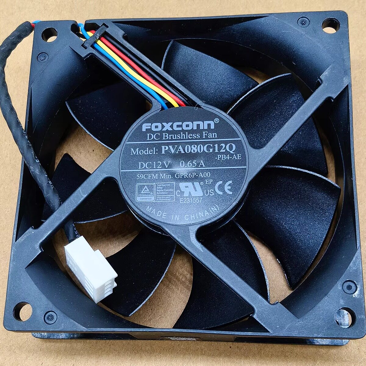 全新 富士康 PVA080G12Q-PB4-AE 12V 0.65A 8CM 8025 CPU散热风扇