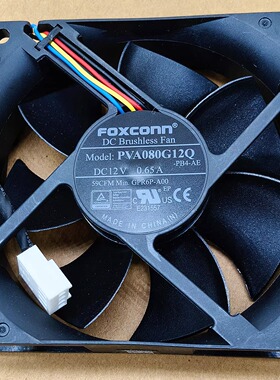 全新 富士康 PVA080G12Q-PB4-AE 12V 0.65A 8CM 8025 CPU散热风扇