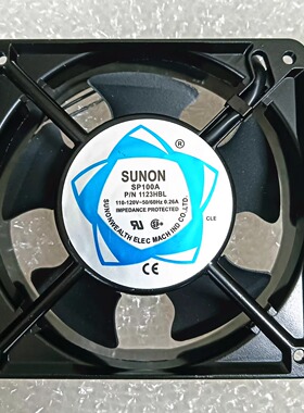 全新SUNON 1123HBL SP100A 110V 双滚珠轴承 0.26A 12CM 交流风扇