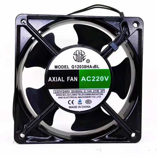 全新 G12038HA2BL AC220V 滚珠轴承21W 12cm厘米交流机柜散热风扇