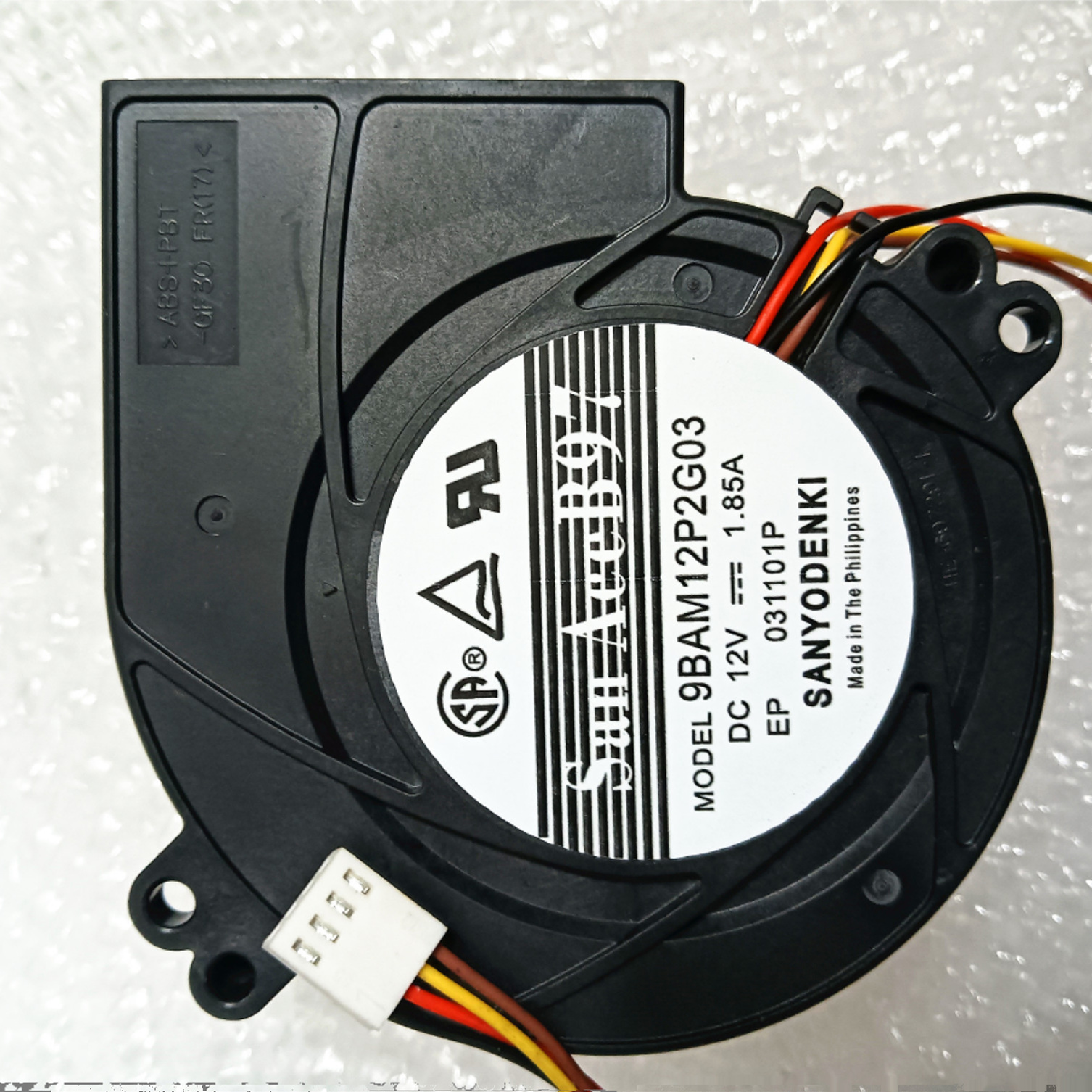 三洋 9BAM12P2G03 9733 12V 1.85A 9.7CM 大风量 涡轮鼓风机 风扇