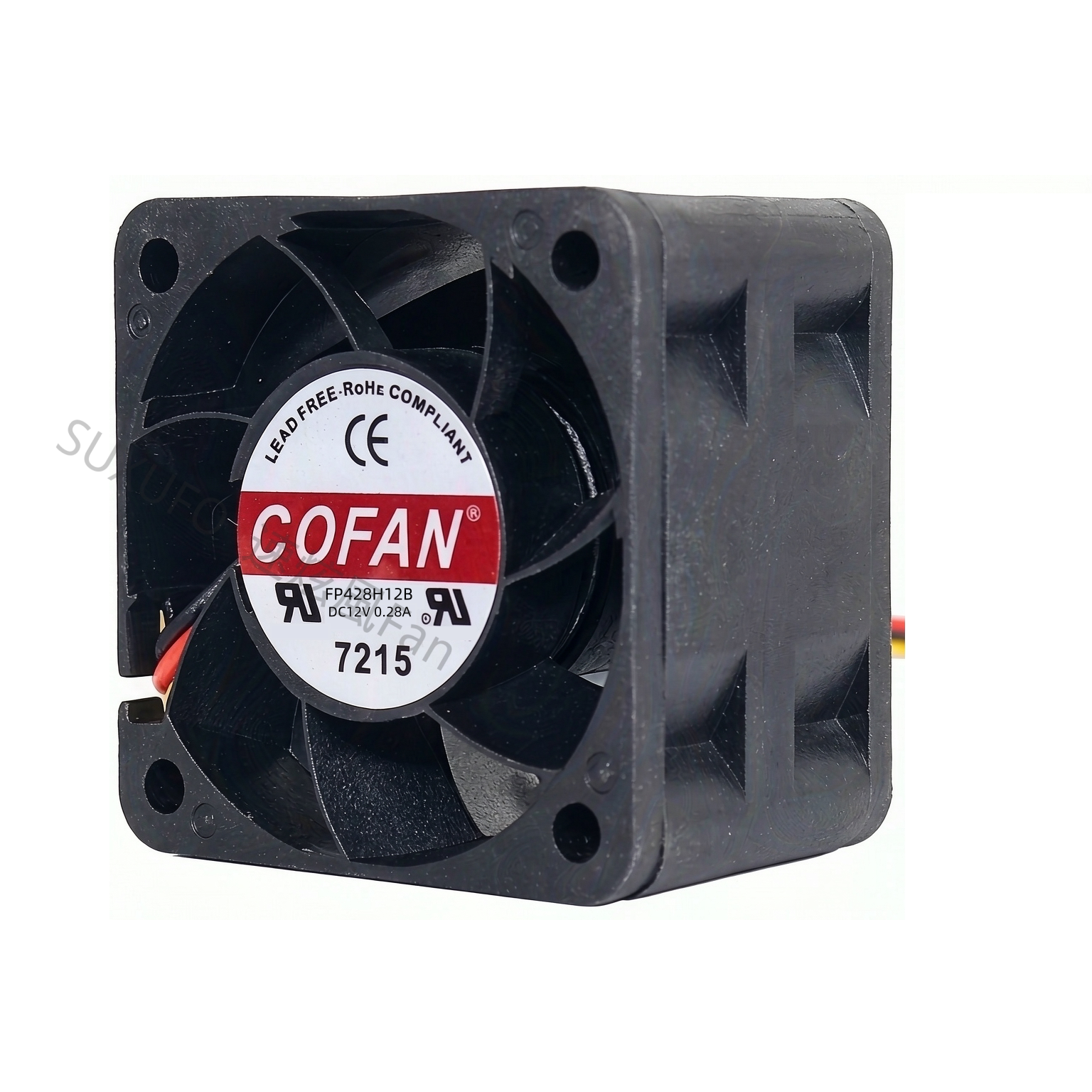 全新COFAN FP428H12B 12V 0.28A 4028 4cm厘米 3线大风量散热风扇