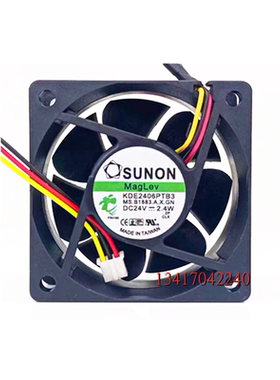 KDE2406PTB3 24V 2.4W原装建准SUNON 60*60*25三线测速变频器风扇