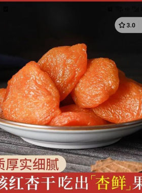 新疆无核竹盐金杏干益磊无糖无添加红杏脯酸甜果肉蜜饯休闲零食品