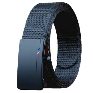 百搭尼龙帆布自动扣皮带腰带裤带外内穿扣男士生正品休闲无牙无孔