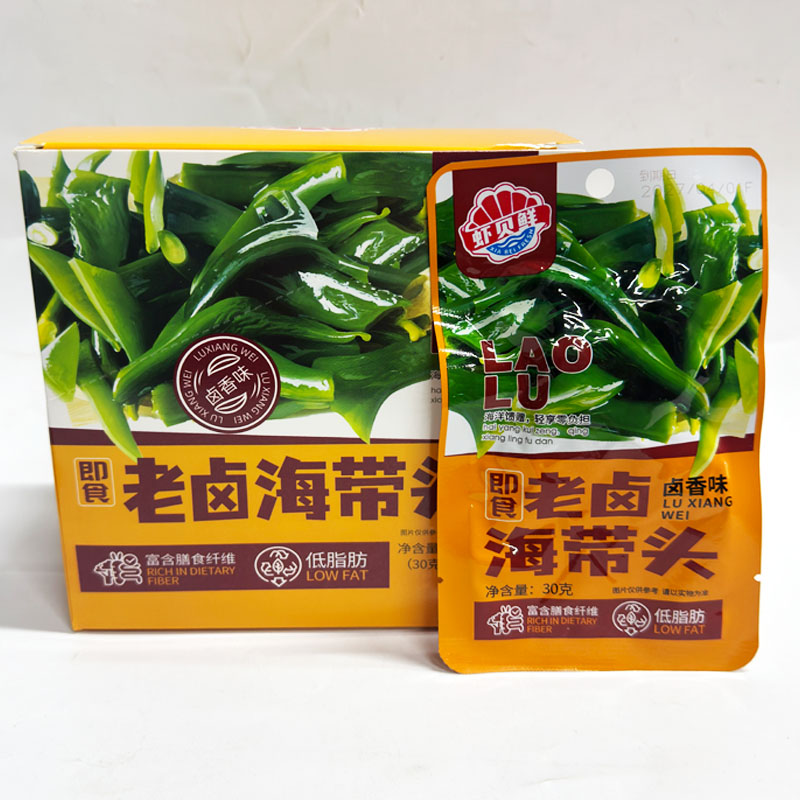 虾贝鲜即食老卤海带头600g图片