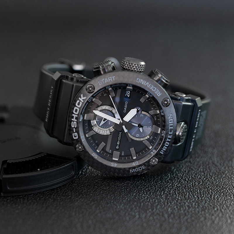 卡西欧男表g-shock空霸碳纤维电波太阳能蓝牙手表gwr-b1000-1a1