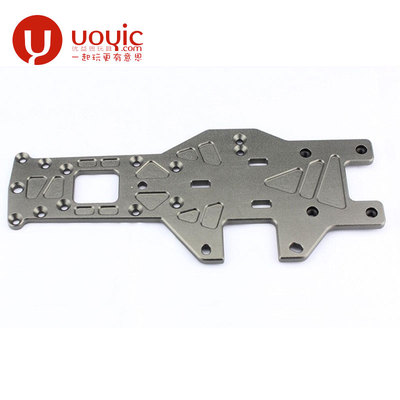 若凡赛亚baja CNC 金属加厚发动机底盘 95140 银、橙、钛 通用HPI