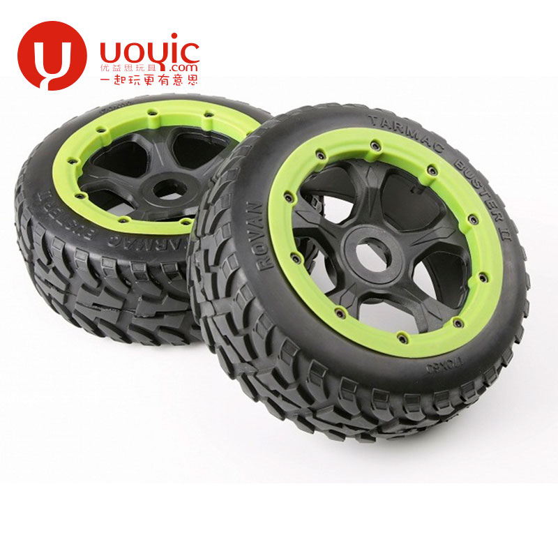 若凡赛亚KM HPI Baja 5B 前轮 公路胎 总成 二代 2只装 95086