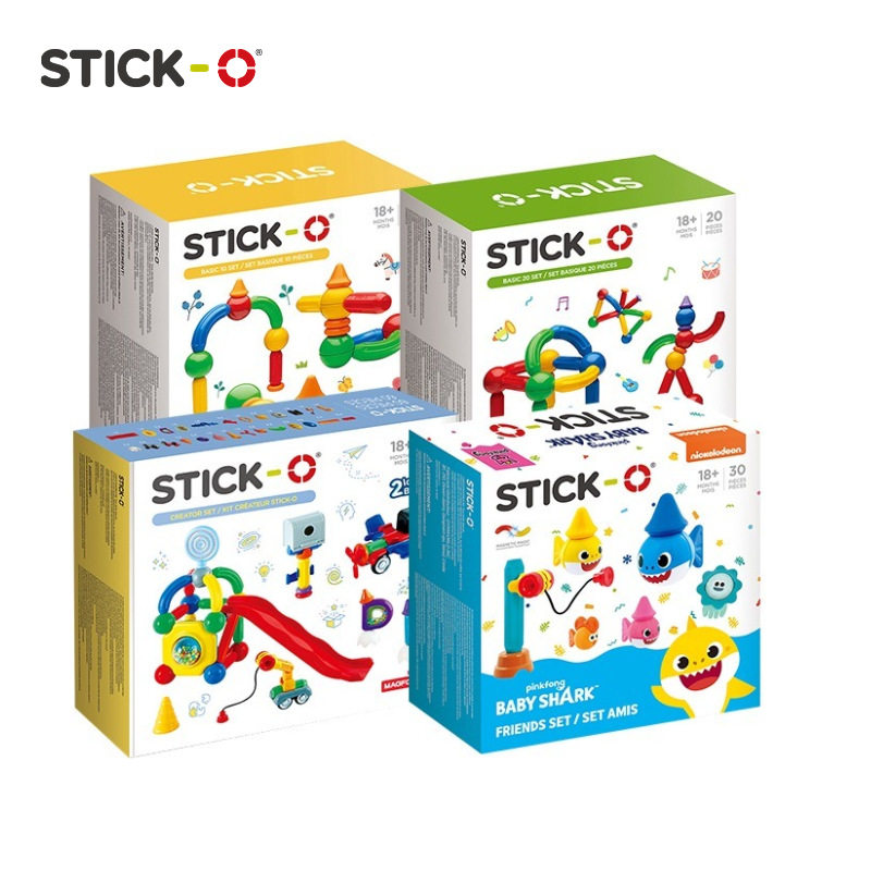 韩国MAGFORMERS麦格弗拼装积木儿童益智玩具金宝贝磁力棒Stick-O